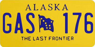 AK license plate GAS176
