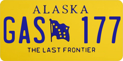 AK license plate GAS177