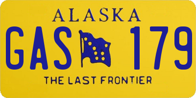 AK license plate GAS179