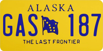 AK license plate GAS187