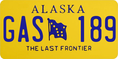 AK license plate GAS189