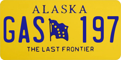AK license plate GAS197