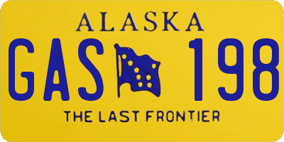 AK license plate GAS198