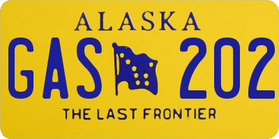 AK license plate GAS202