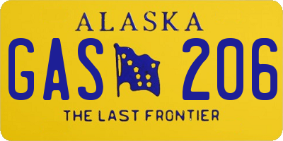 AK license plate GAS206