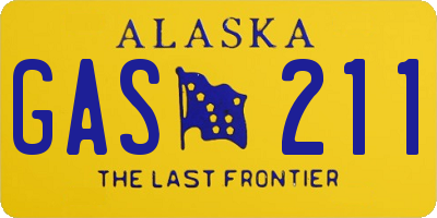 AK license plate GAS211