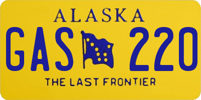 AK license plate GAS220