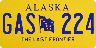AK license plate GAS224