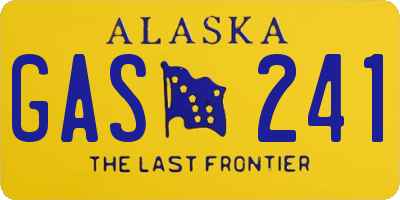 AK license plate GAS241
