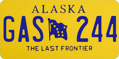 AK license plate GAS244