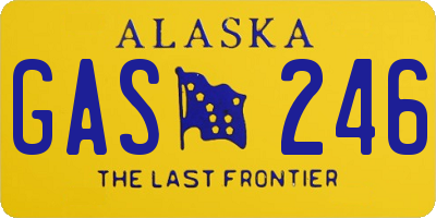 AK license plate GAS246