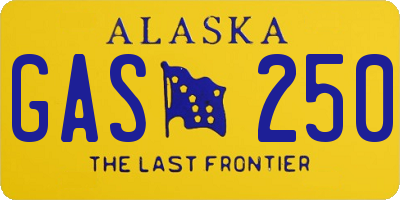 AK license plate GAS250