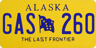AK license plate GAS260