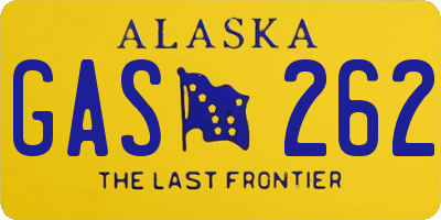 AK license plate GAS262