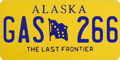 AK license plate GAS266