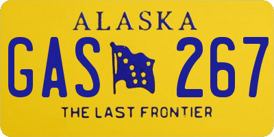AK license plate GAS267