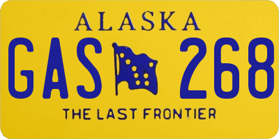 AK license plate GAS268