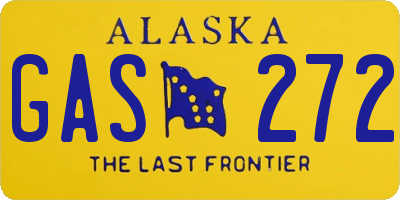 AK license plate GAS272