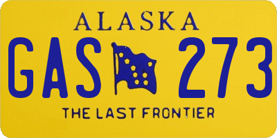 AK license plate GAS273