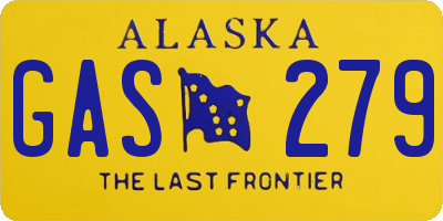 AK license plate GAS279