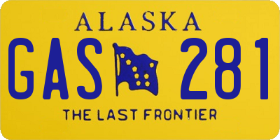 AK license plate GAS281