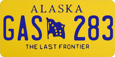 AK license plate GAS283