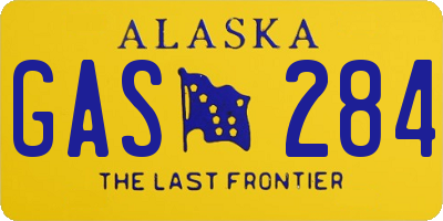 AK license plate GAS284