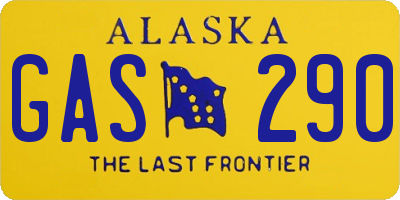 AK license plate GAS290