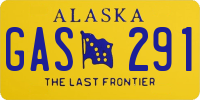 AK license plate GAS291