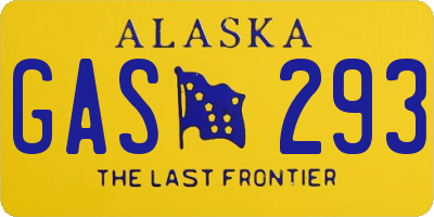 AK license plate GAS293