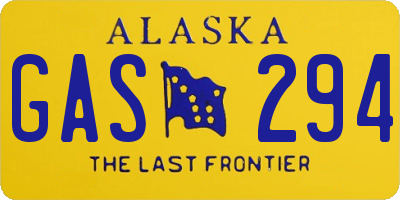 AK license plate GAS294