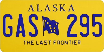 AK license plate GAS295