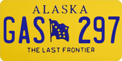 AK license plate GAS297