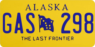AK license plate GAS298