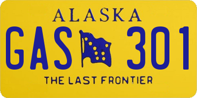 AK license plate GAS301