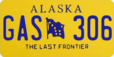 AK license plate GAS306