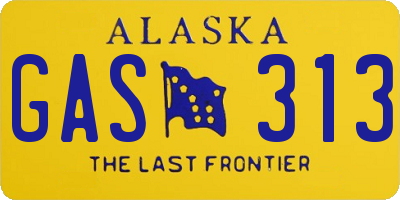 AK license plate GAS313