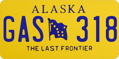 AK license plate GAS318