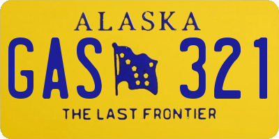 AK license plate GAS321