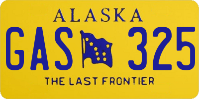 AK license plate GAS325