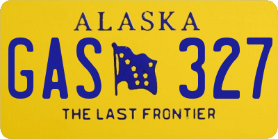 AK license plate GAS327