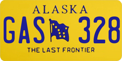 AK license plate GAS328