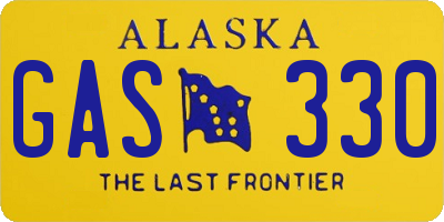 AK license plate GAS330