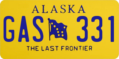 AK license plate GAS331
