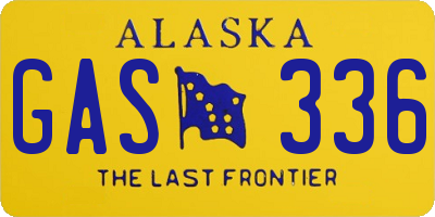 AK license plate GAS336