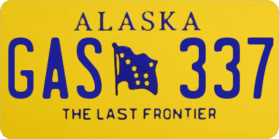 AK license plate GAS337
