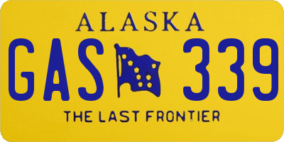AK license plate GAS339