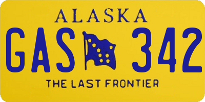 AK license plate GAS342