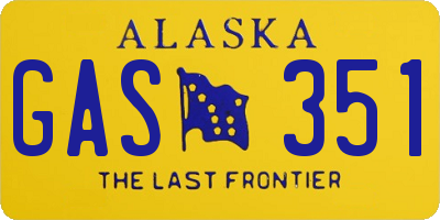 AK license plate GAS351