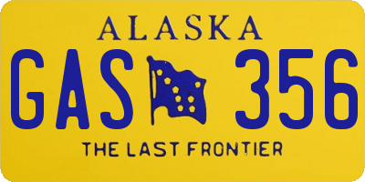 AK license plate GAS356
